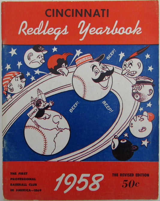 Vintage 1958 Cincinnati Reds Redlegs Yearbook 175611