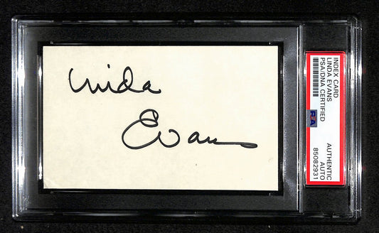 Linda Evans Signed 3x5 Index Card Actress "Dynasty" PSA/DNA 184375