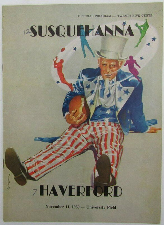 1950 Susquehanna vs. Haverford College Football Program 143469