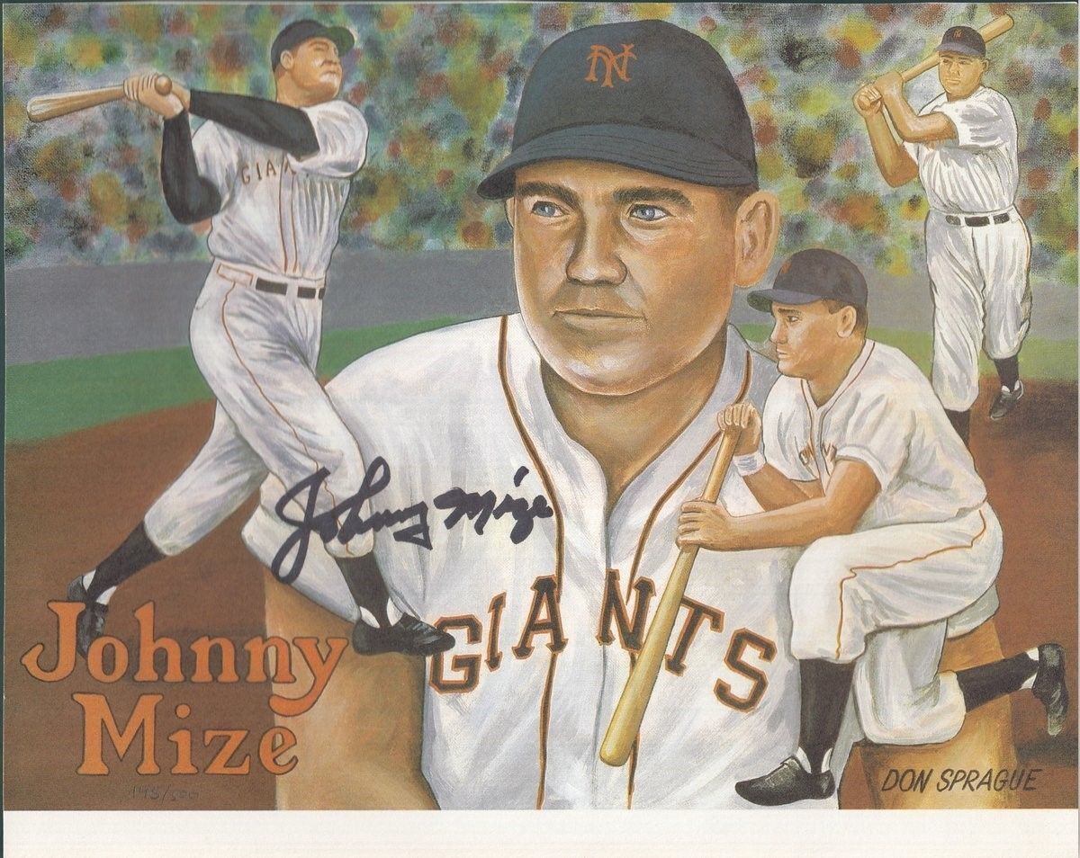 Johnny Mize Giants Signed/Autographed 8x10 Print/Photo 128729