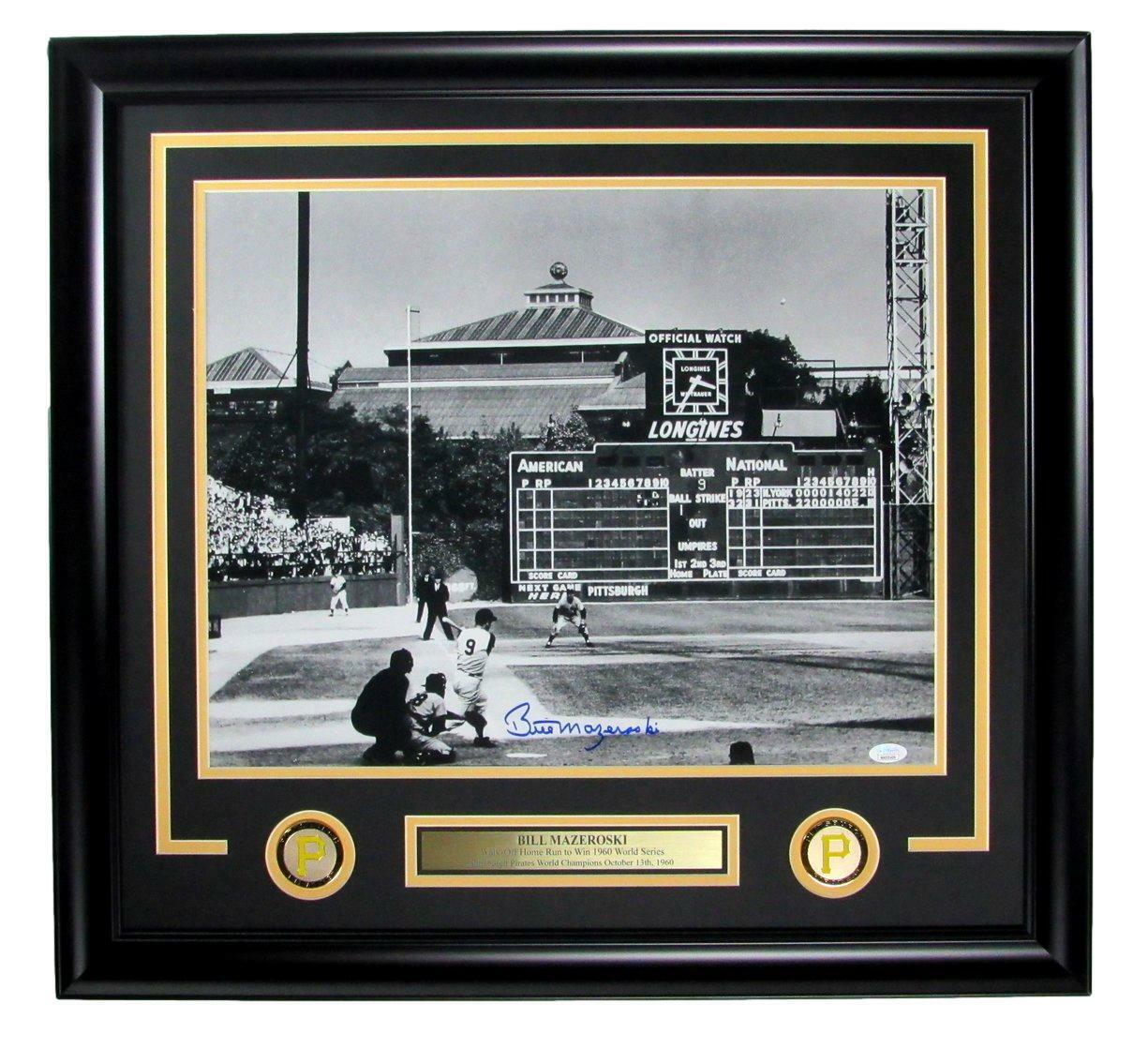 Bill Mazeroski Pirates Signed 16x20 Photo Walk-off Home Run Framed JSA 131965