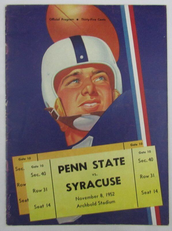 1952 Penn State Nittany Lions vs. Syracuse College Football Program 137623