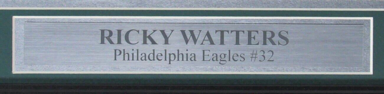 Ricky Watters Eagles Signed/Autographed 8x10 Photo Framed JSA 149969