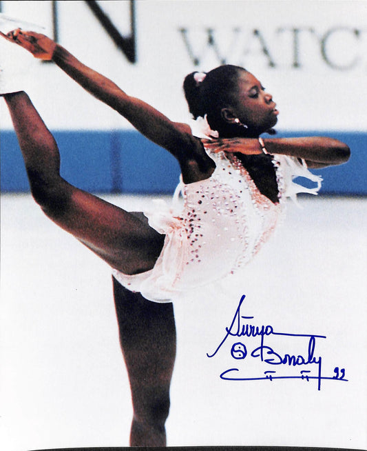 Suraya Bonaly 5X European Women's Figure Skating Champ Signed 8x10 Photo 180498