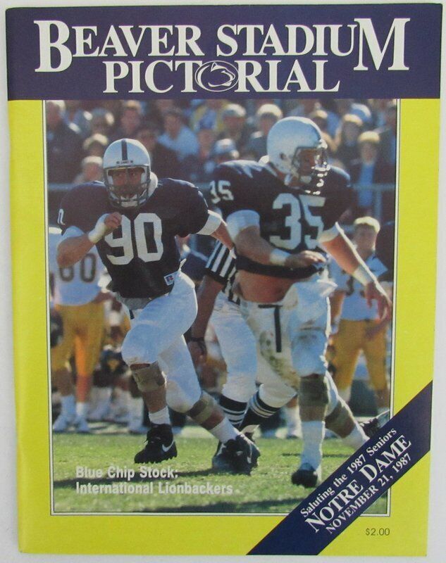 Lot of 9 1987 Penn State Nittany Lions Football Program 138901