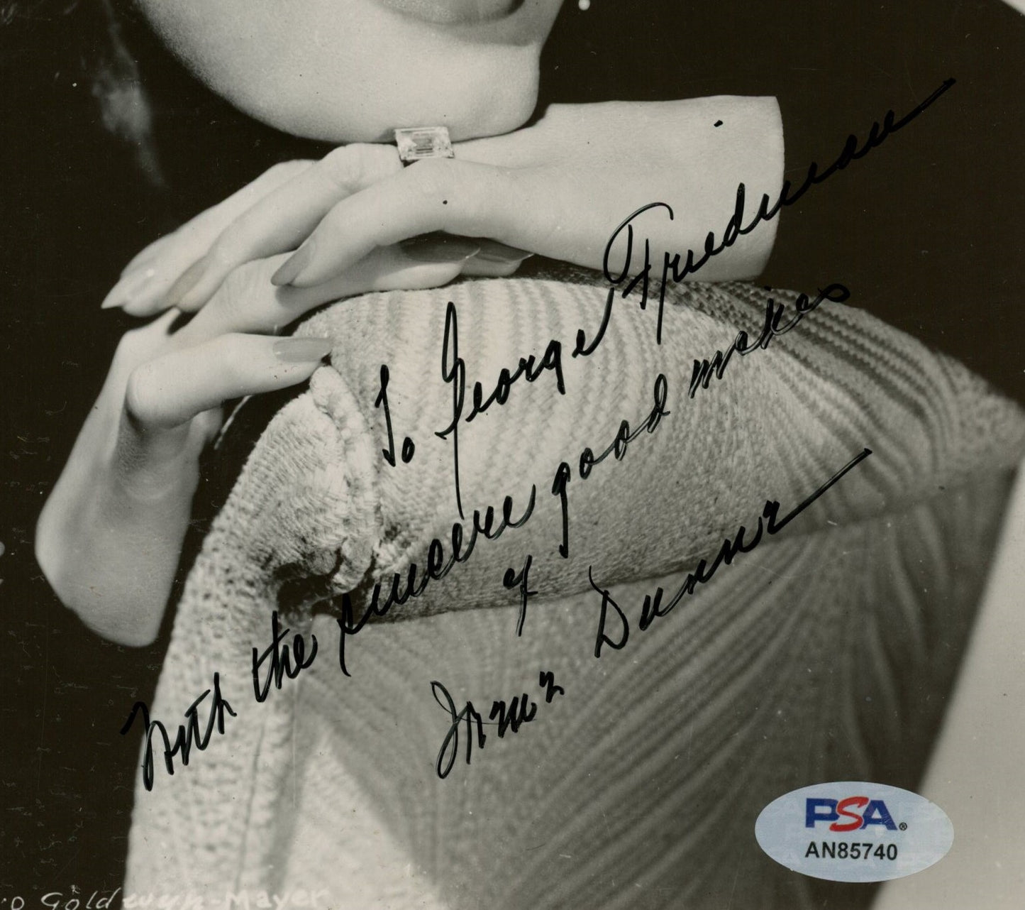 Irene Dunne Signed/Inscribed 8x10 B/W Photo Actress PSA/DNA 192055