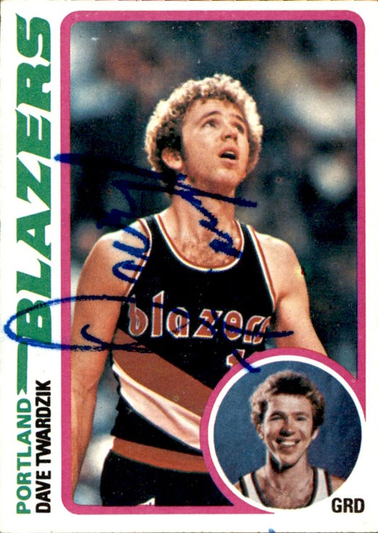 Dave Twardzik Autographed 1978-79 TOPPS Basketball Card #122 Blazers 183064