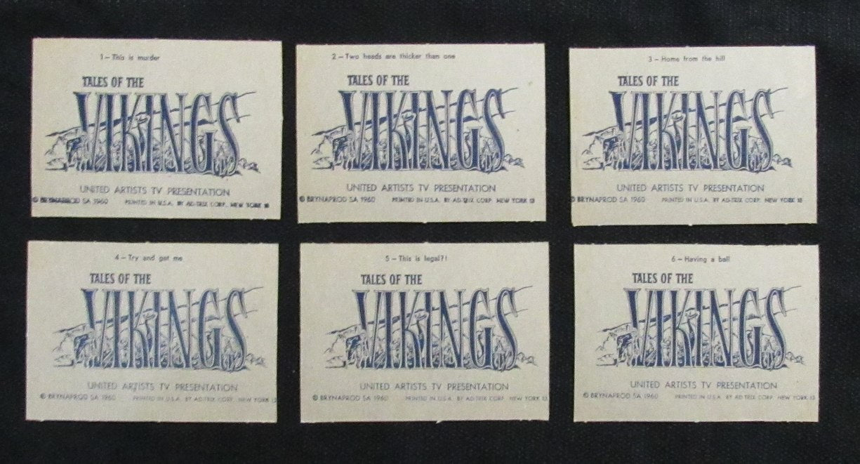 1960 Tales of the Vikings Complete Card Set (66) United Artists TV Show 189350