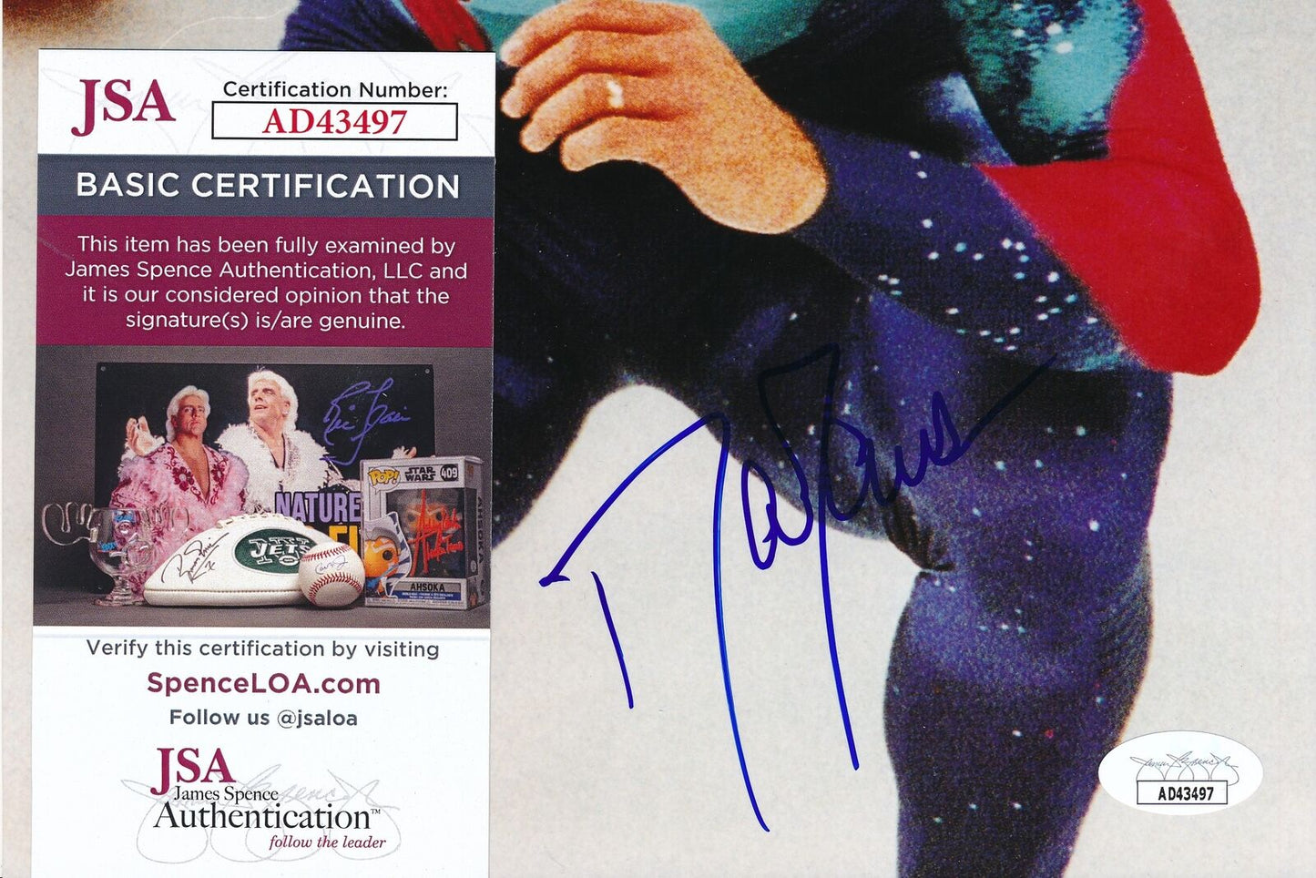 Dan Jansen Autographed 8x10 Photo Olympic USA Speed Skating JSA