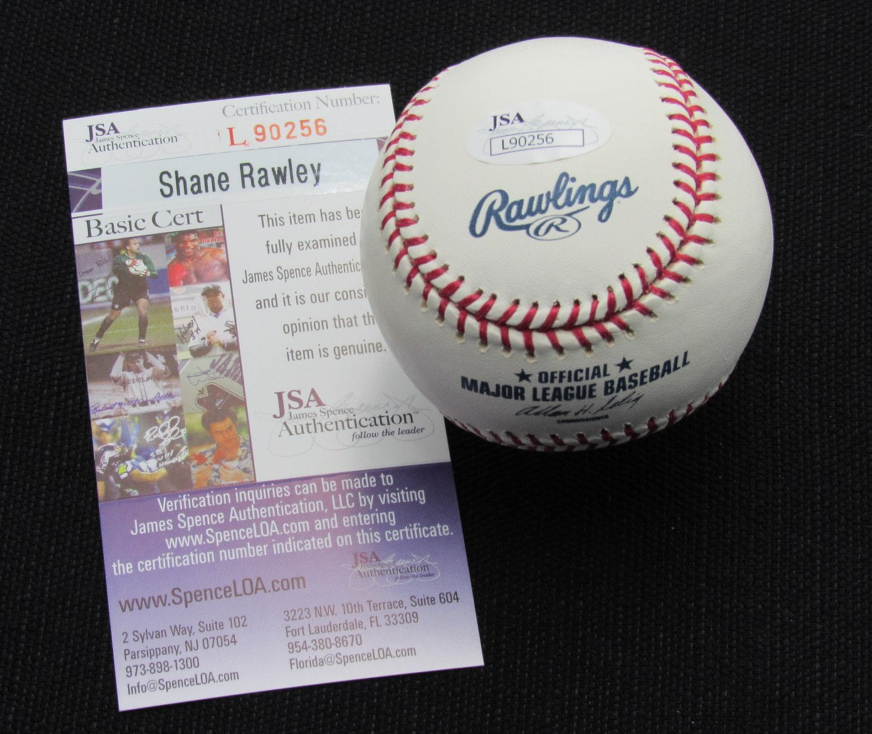 Shane Rawley Signed/Auto Yankees 100th OML Baseball JSA Inscr  186717