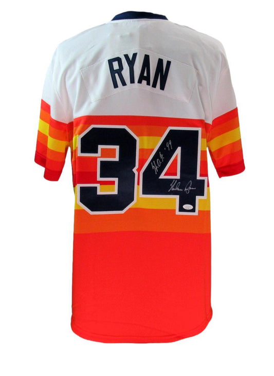 Nolan Ryan 1980 Autographed Authentic Mitchell & Ness Jersey Astros JSA 179441