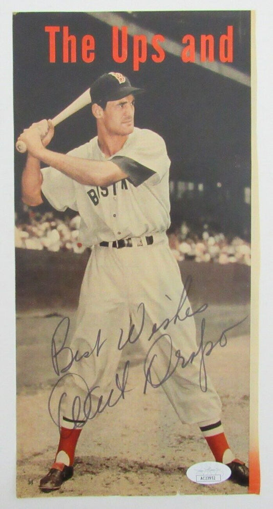 Walt Dropo Autographed Magazine Photo Boston Red Sox JSA