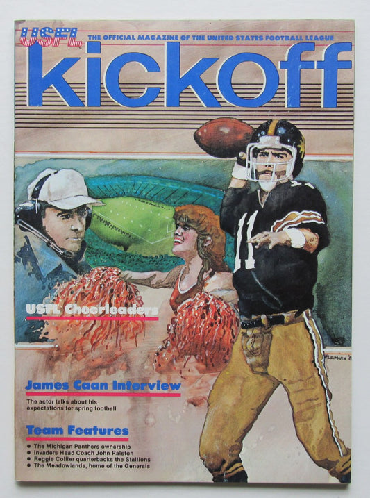 1983 USFL 1st  Season Oakland Invaders  vs. Boston Breakers Game Program 181325