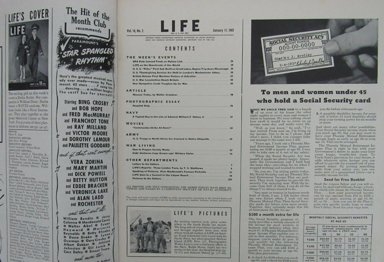 LIFE Magazine January 11, 1943 Kids Uniforms WWII US Marine Coca Cola 163489