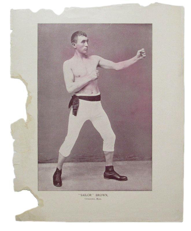 "Sailor" Brown Boxer 1895 Boxing Gladiators 11x15 Supplement Poster