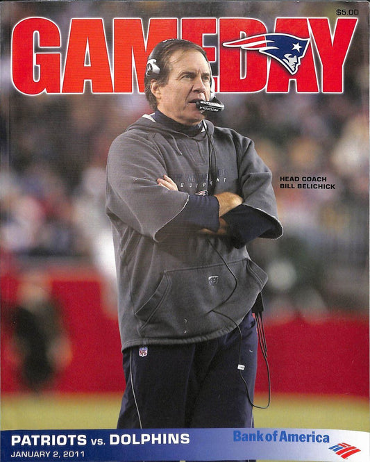 2011 1/2 Patriots vs. Dolphins Football NFL Game Program Tom Brady 179015