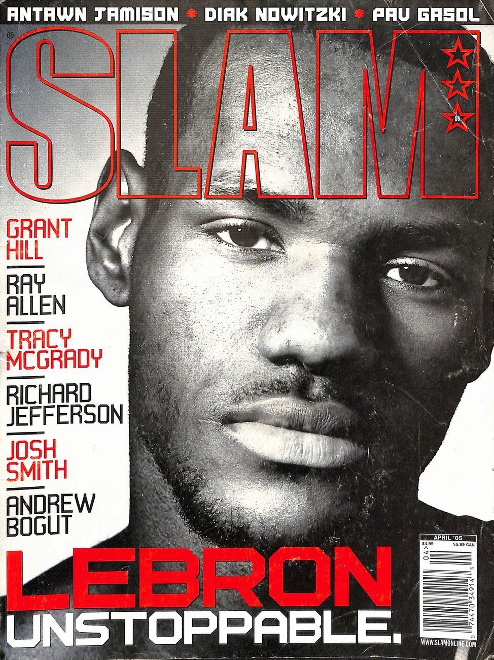 April 2005 SLAM Magazine Lebron James on Cover NO LABEL 179158