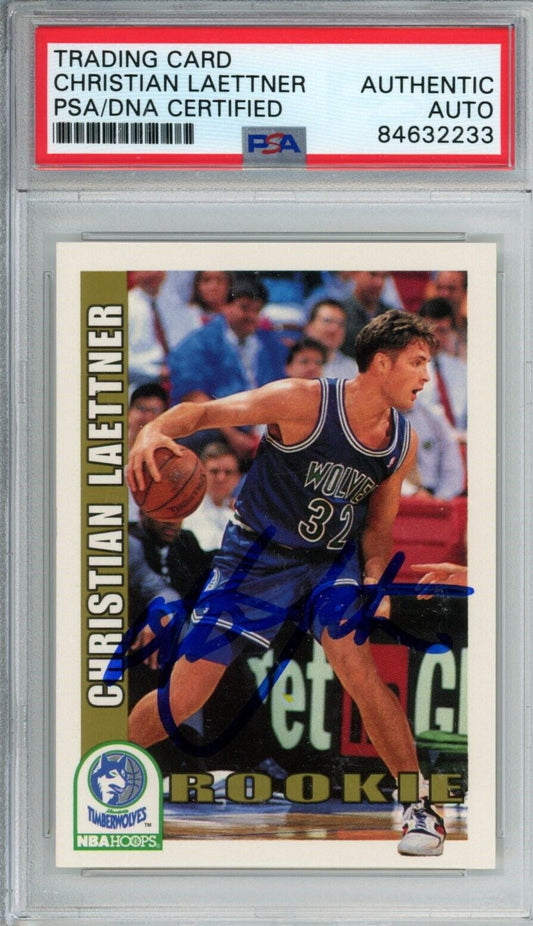 1993 Skybox NBA Hoops Rookie #421 Christian Laettner Timberwolves PSA/DNA