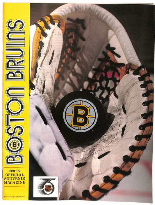 March 23 1992 Boston Bruins vs San Jose Sharks Game Program + Ticket Stub 182001