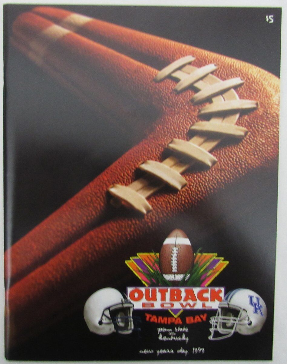 1999 Outback Bowl Program PSU Penn State Nittany Lions vs. Kentucky 137156