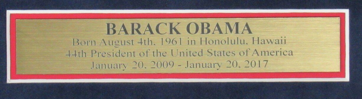 Barack Obama Signed 3x5 Index Card/Cut with 8x10 Photo Framed PSA/DNA 166042