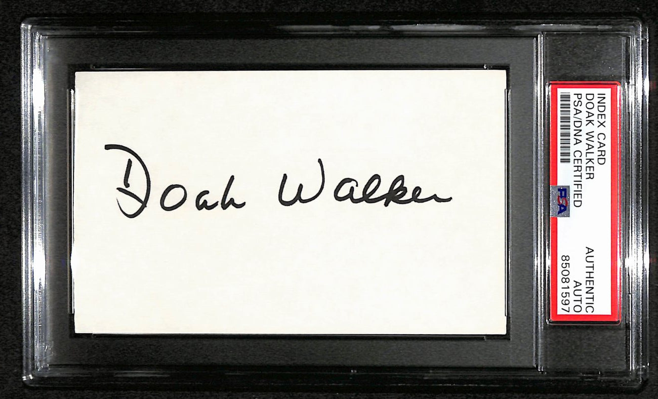 Doak Walker HOF Signed 3x5 Index Card Detroit Lions PSA/DNA 184208