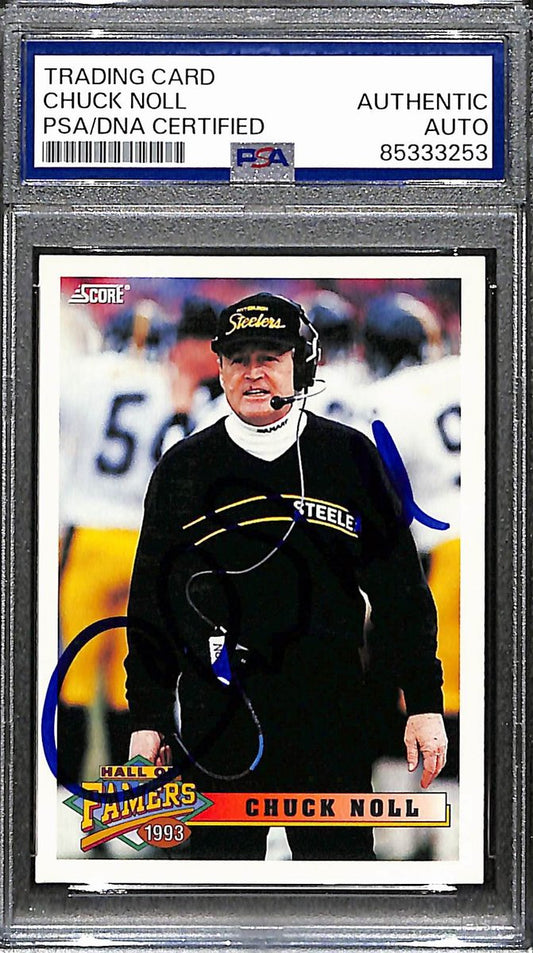 Chuck Noll HOF Signed/Autographed 1993 Score Card #437 Steelers PSA/DNA 192507