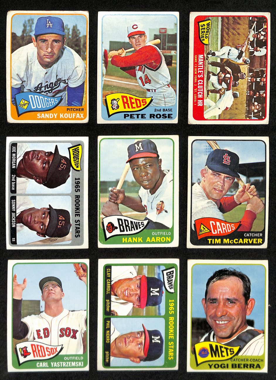 1965 Topps Baseball Card Complete Set (1-598) Mantle Koufax Morgan Mays 191959