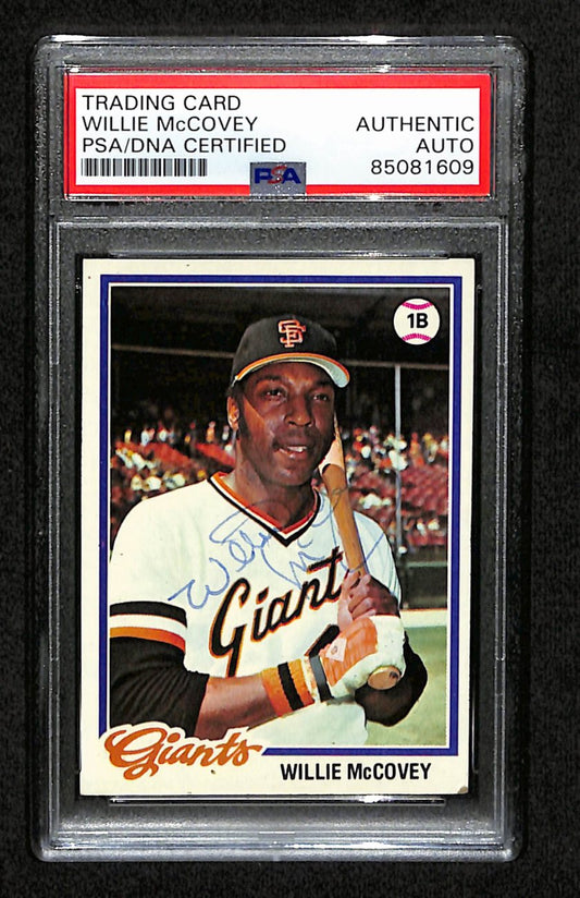 Willie McCovey HOF Signed 1978 Topps Card #34 Oakland A's PSA/DNA 184560