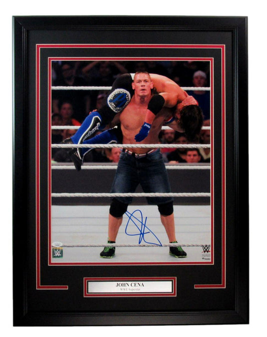 John Cena WWE Superstar Signed/Framed 16x20 JSA 187707