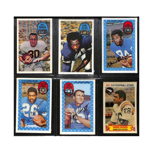 Lot of (6) 1970 Kellog's Vikings Football Cards Rashad, Jones 192471