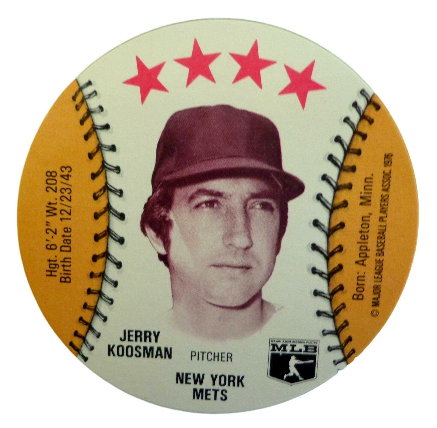 Lot of 22 - 1976 MSA Isaly's Discs Jerry Koosman New York Mets Gem Mint 153978