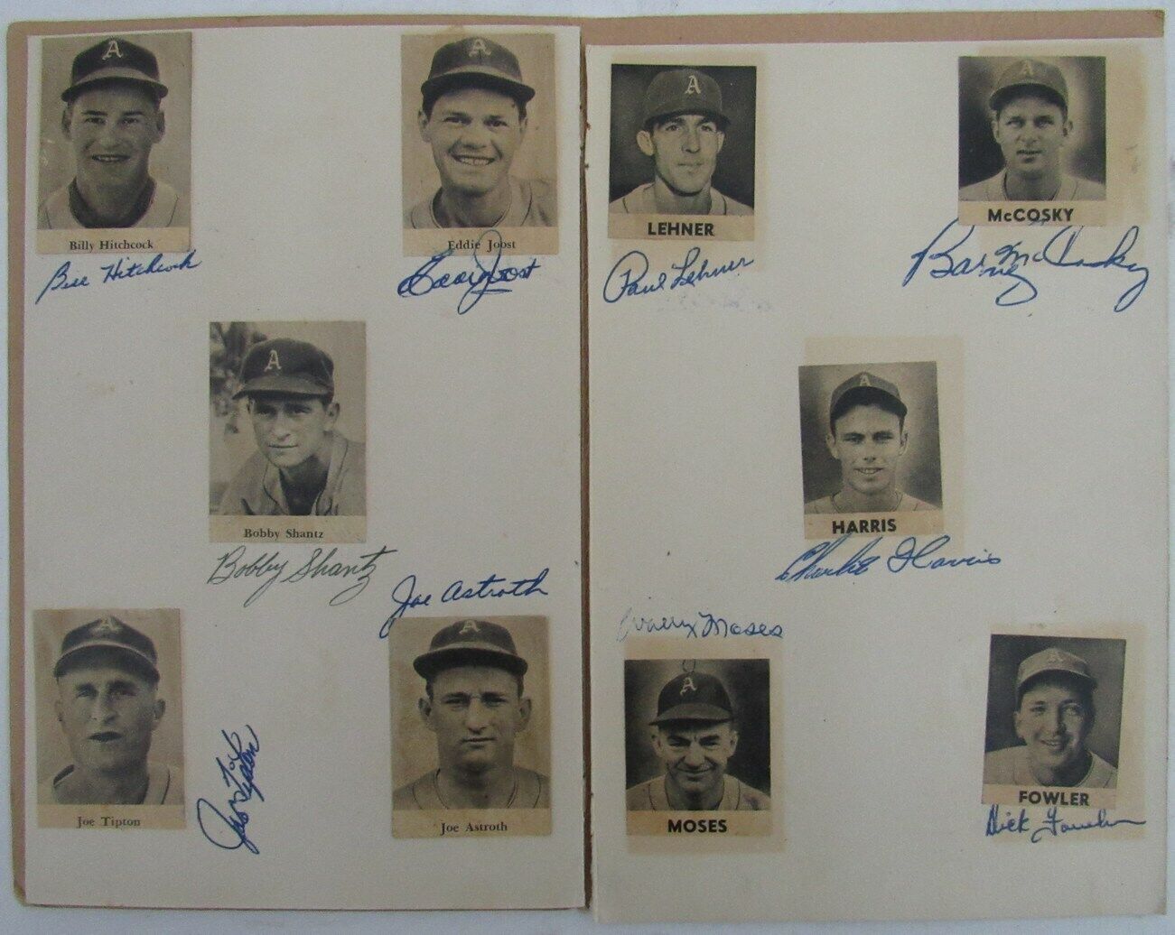 1951 Philadelphia A's Athletics Scrapbook   21 Autographs Signed Photos 158194