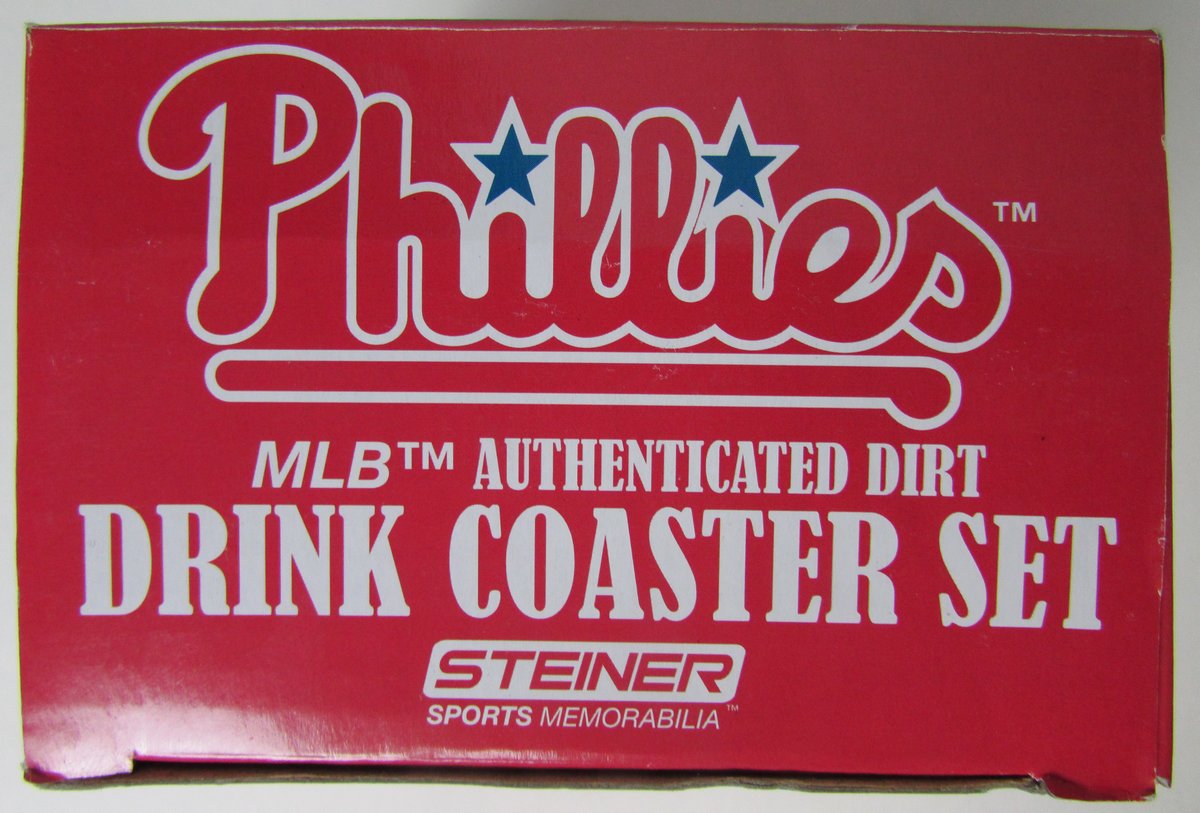 2010 Philadelphia Phillies MLB Authenicated Dirt Drink Coaster Set  147542