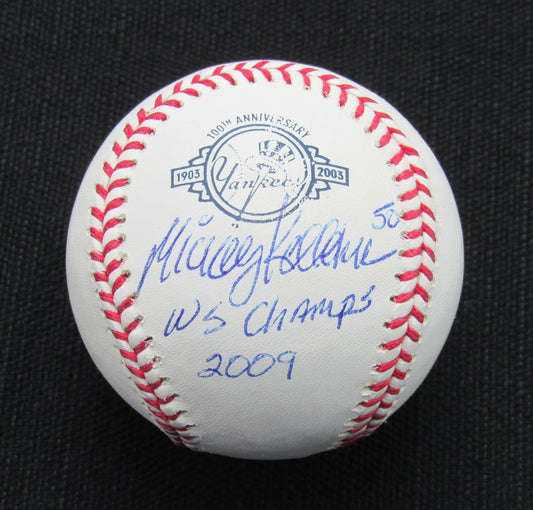 Mick Kelleher Signed/Auto Yankees 100th OML Baseball MAB Inscr 187043