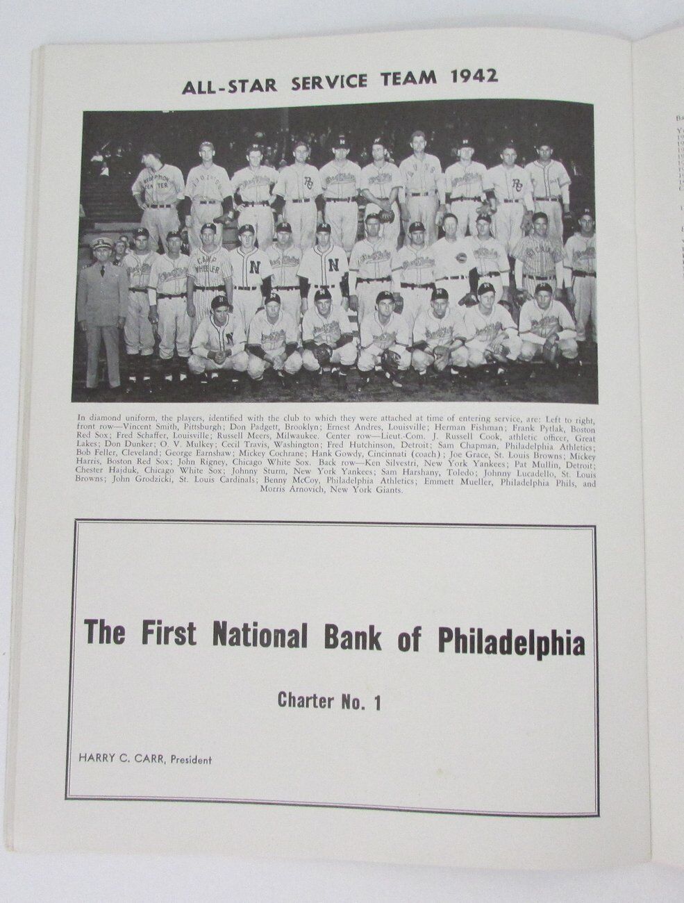 1943 Baseball All-Star Game Program Vintage Rare Shibe Park Philadelphia 155900