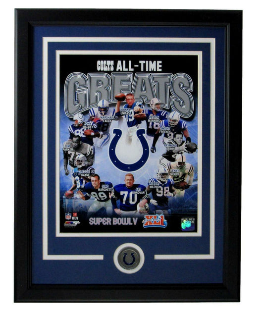 Baltimore Colts All-Time Greats Unsigned 11x14 Photo Print Framed 165755