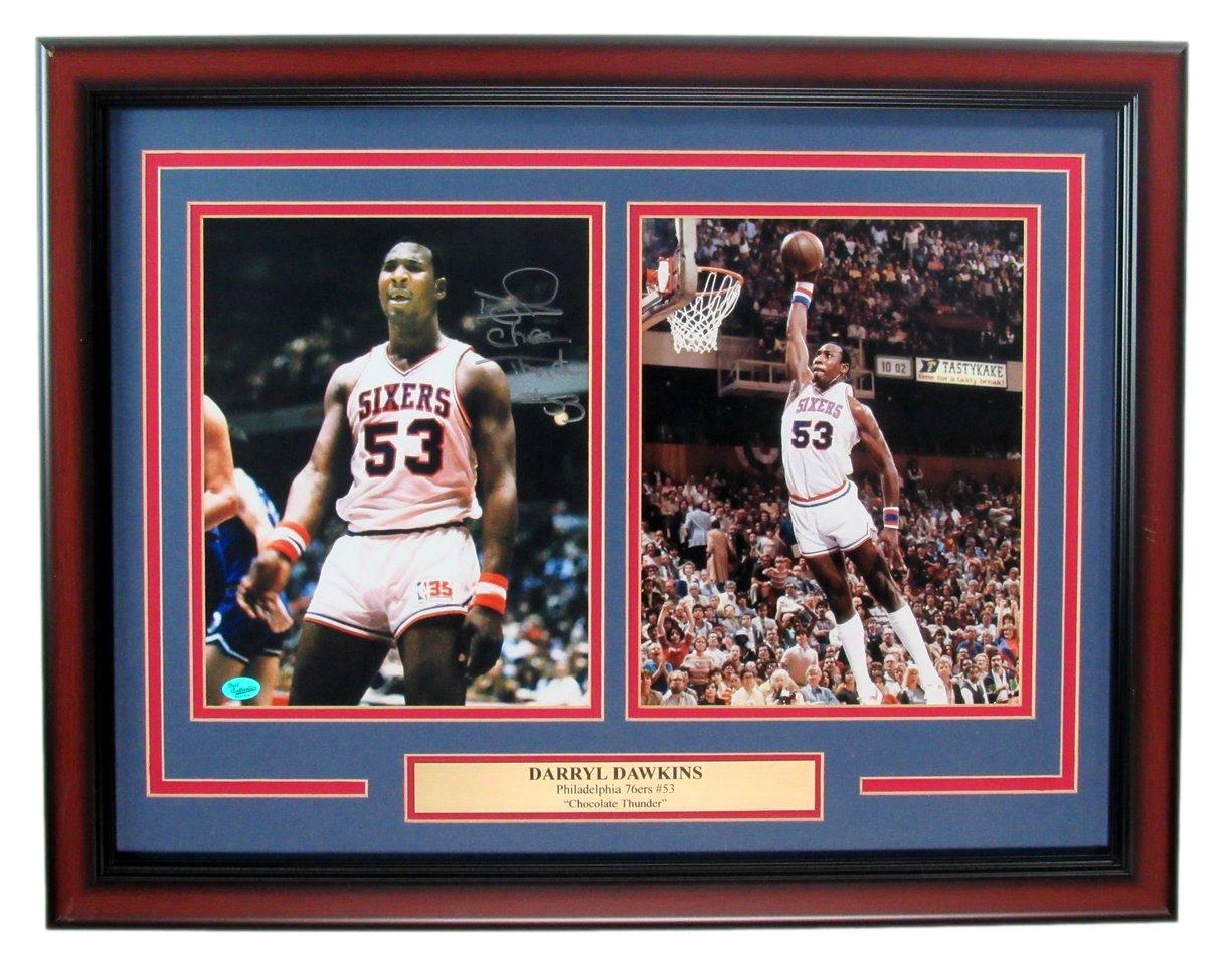 Darryl Dawkins Philadelphia 76ers Autographed 8x10 Photo Collage Framed 189613