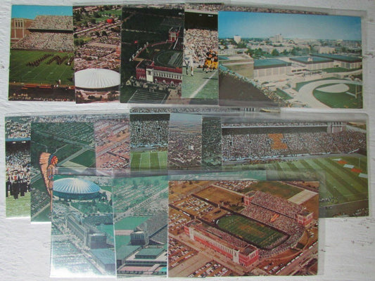 Lot of 15 University of Illinois Football Stadium 1940's-80's Postcards 147275