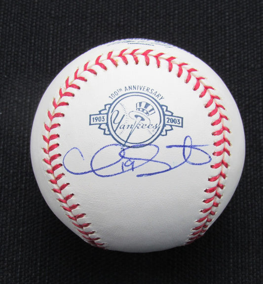 Chris Stewart Signed/Auto Yankees 100th OML Baseball JSA  186947