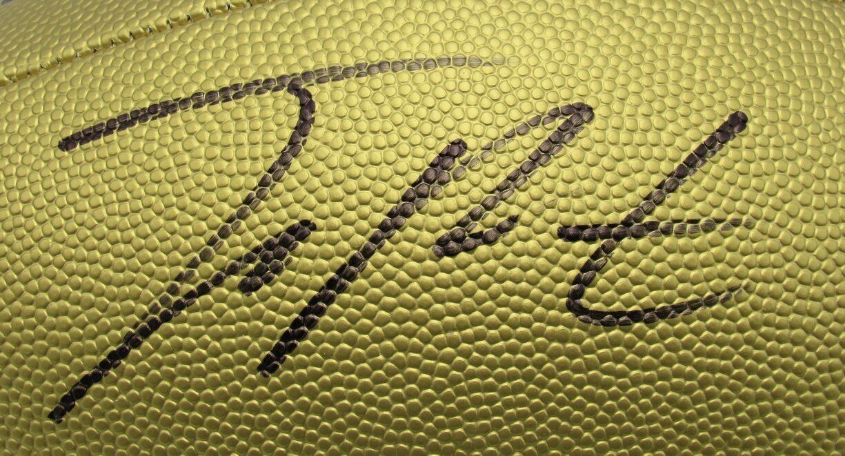 Joey Porter Jr. Autographed Gold "The Duke" Football Steelers PSA/DNA 177460