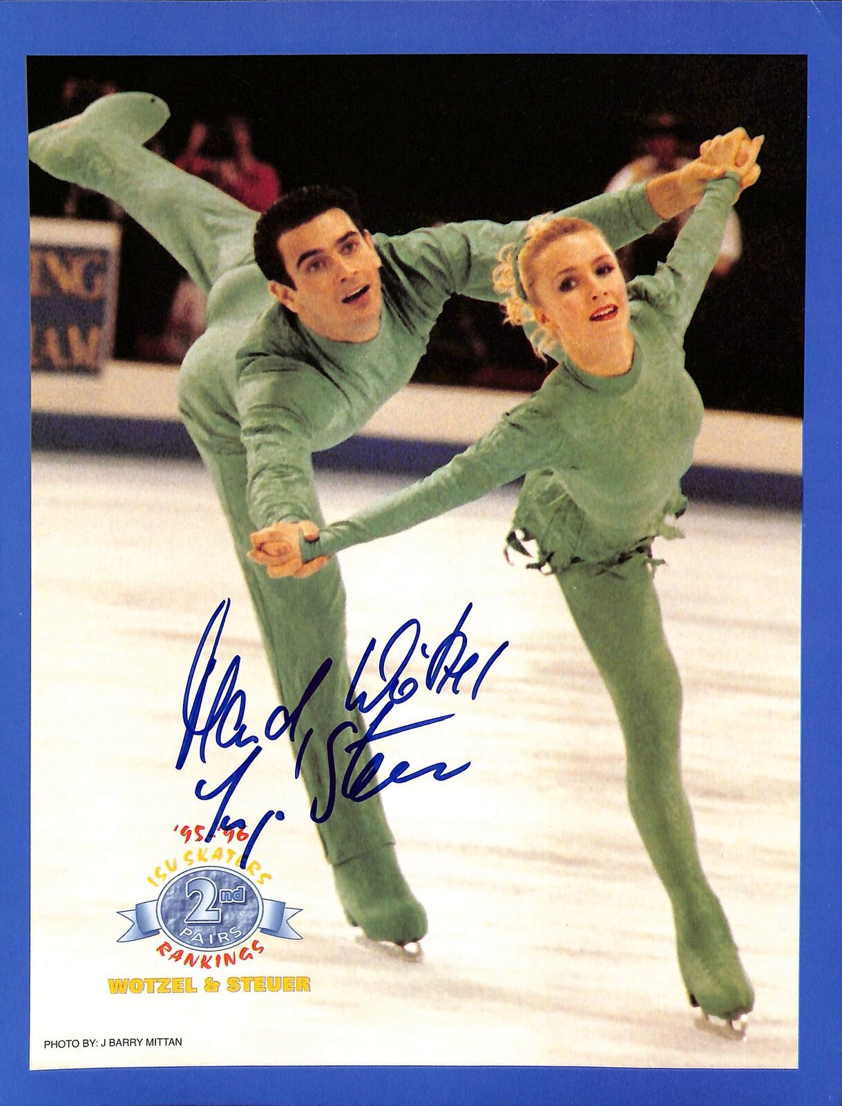 Mandy Wotzel/ Ingo Steuer 1998 Olympic Bronze Medalist Signed 8x10 Photo 180581