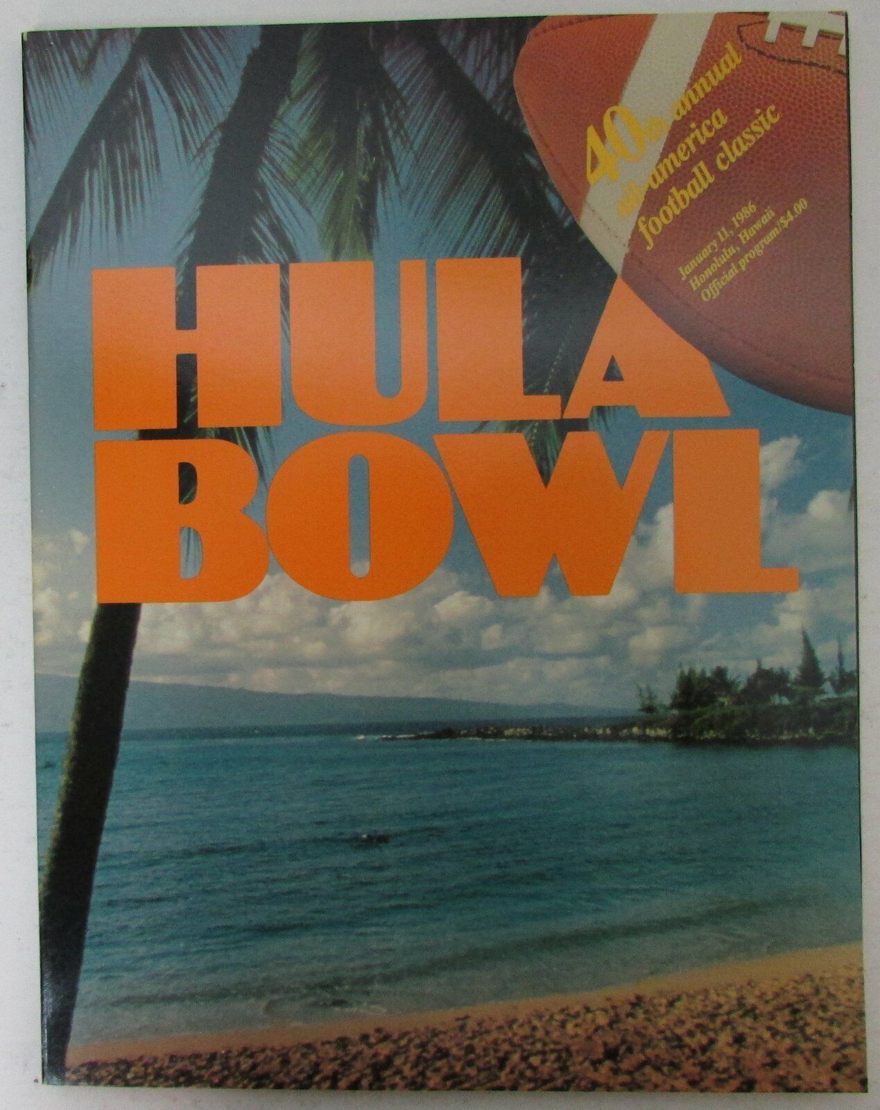 1986 Hula Bowl - College All-America Football Game Program 145142