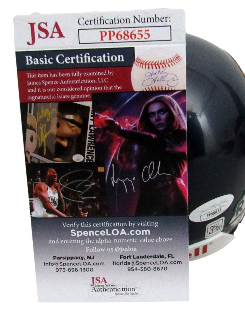 Merlin Olsen HOF Signed/Inscribed Los Angeles Rams Mini Helmet JSA 160433