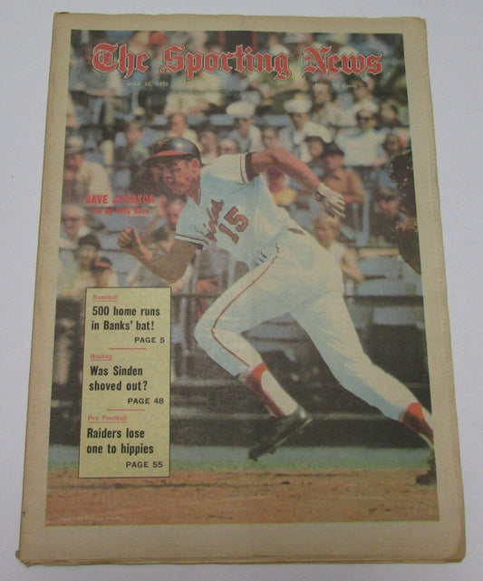 Dave Johnson Baltimore Orioles May 30, 1970 Sporting News Cover 144691