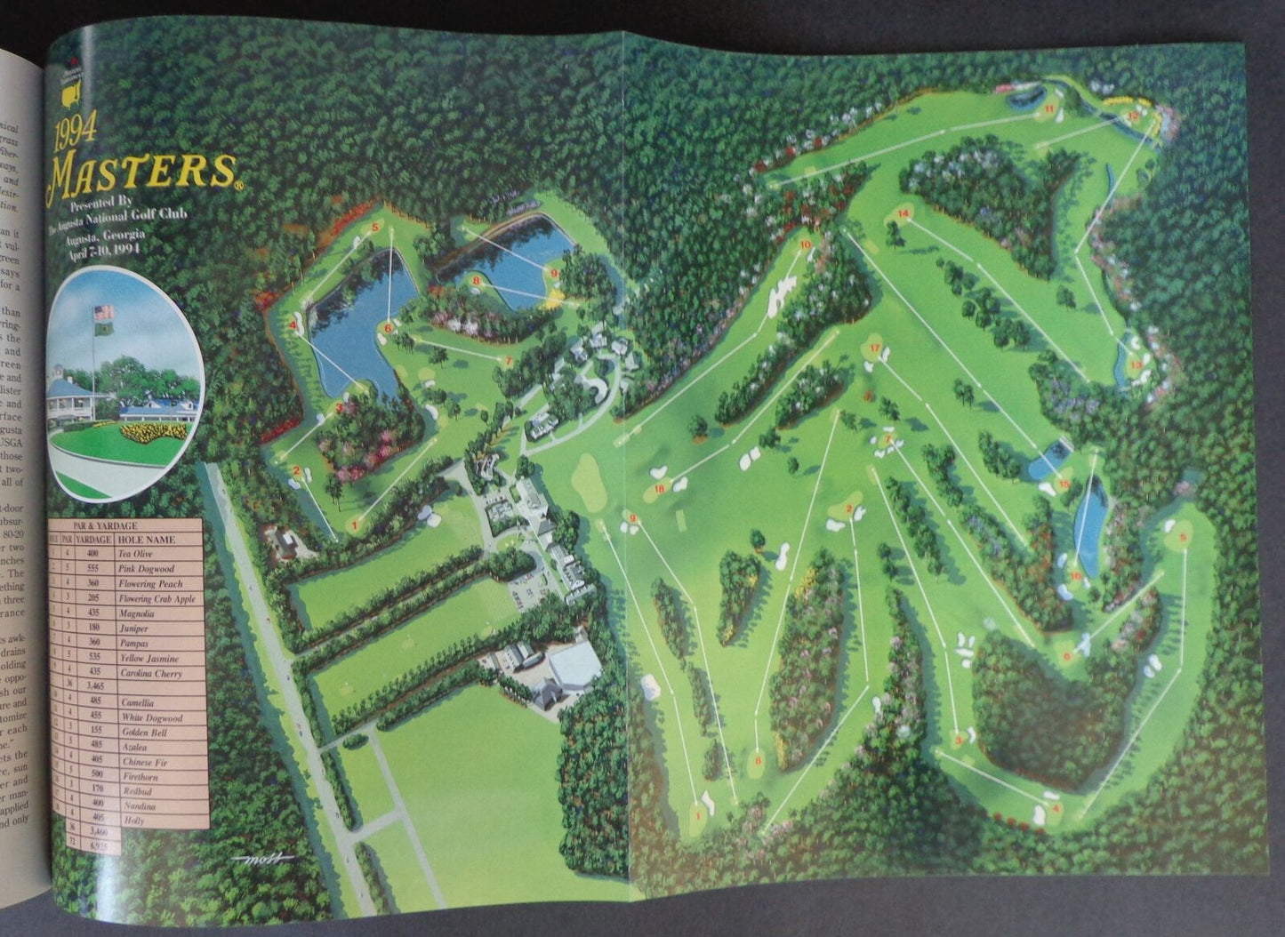 April 7-10, 1994 Masters Program Journal at Augusta National Golf Club 177682