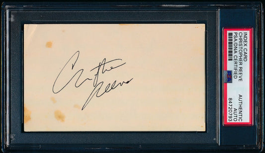 Christopher Reeve Autographed 3x5 Index Card Actor "Superman" PSA/DNA 171188