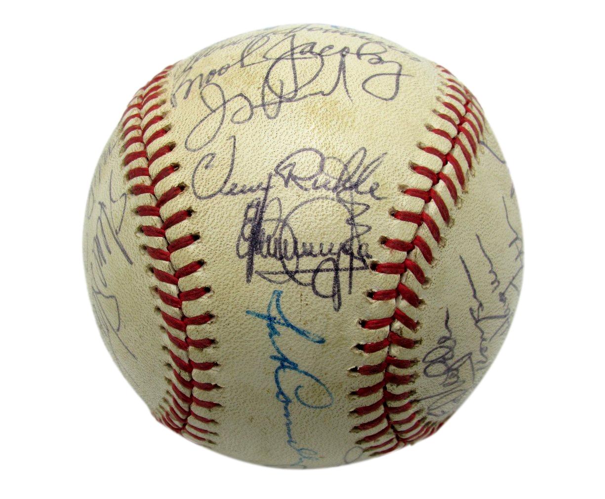 1985 Cleveland Indians Team Autographed by 24 Jacoby Butler OAL Baseball 182803