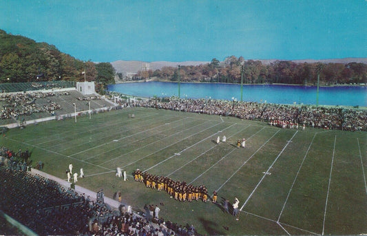 Vintage Football Themed Post Card of Michie Stadium, West Point, NY 148999