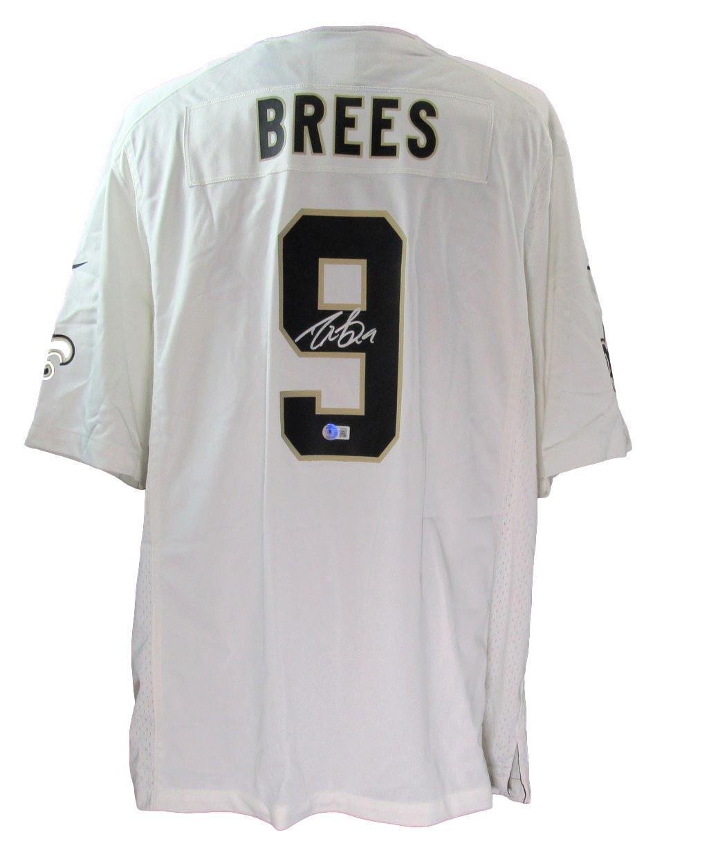 Drew Brees Autographed White Nike On Field Football Jersey Saints Beckett 178364